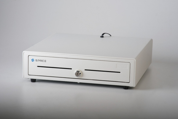 Денежный ящик SPACE 410K  автомат., 400*405*88, белый, большой